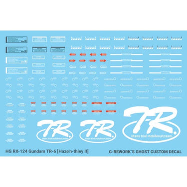 G-Rework CD-HL-124-H Premium Decal for HG A.O.Z Rx-124 Gundam Tr-6 ?Haze'N-Thley II?